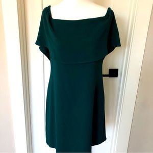 Charles Henry off the shoulder cocktail dress in Hunter Green - size S